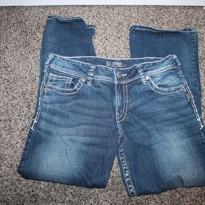 Womens Silver Suki jeans size 31 x 28 1/2